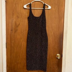 Forever 21 Black Multi Color Glitter Dress
